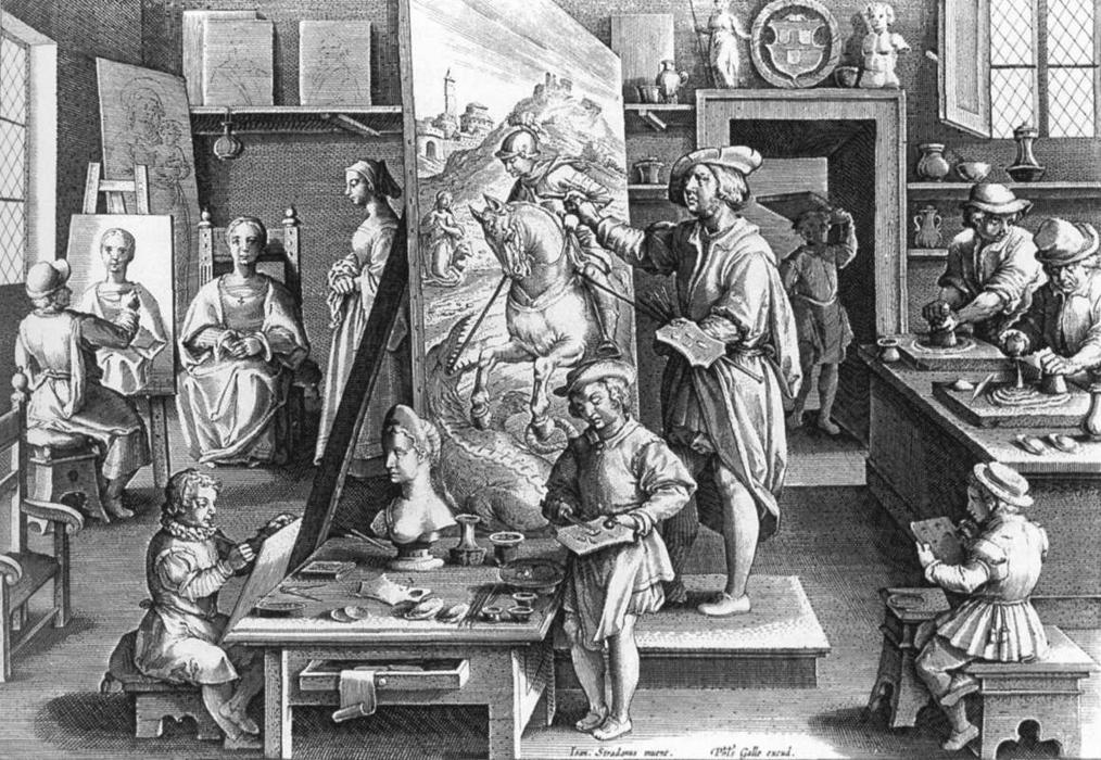 A Painter's Workshop — Philip Galle