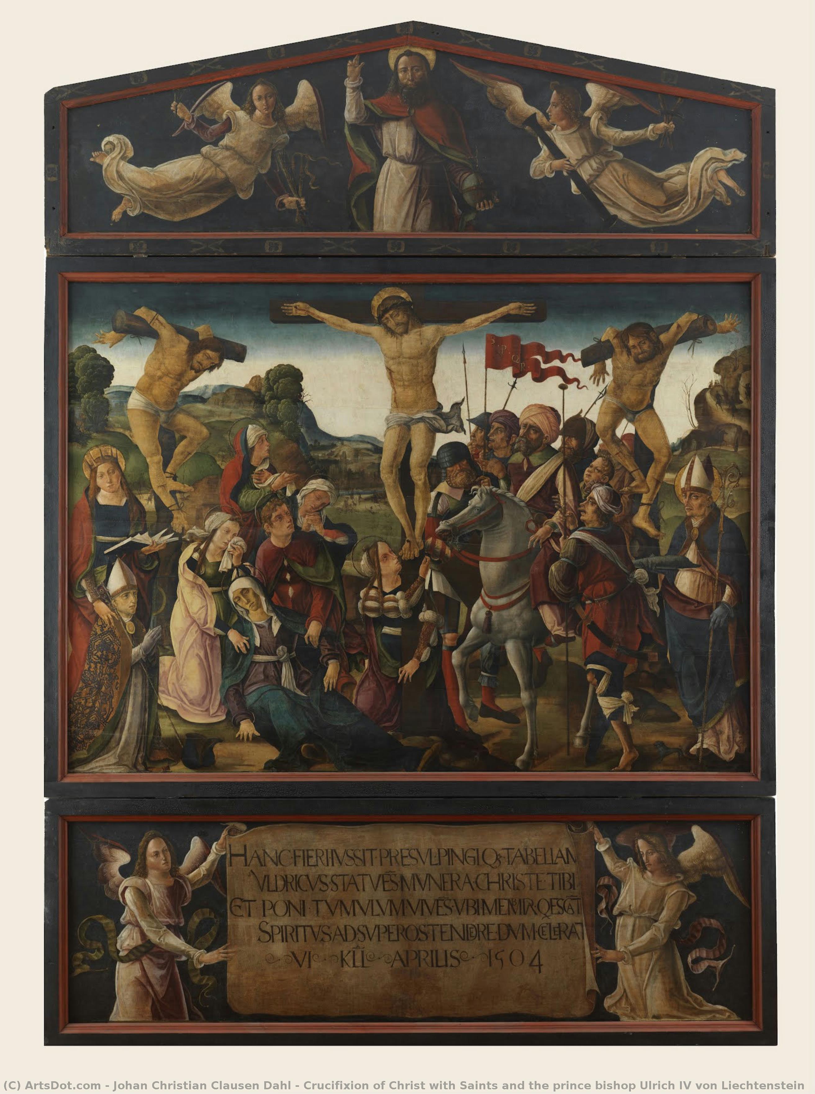 Crucifixion Of Christ With Saints And The Prince Bishop Ulrich Iv Von Liechtenstein — Јохан Кристијан Дал