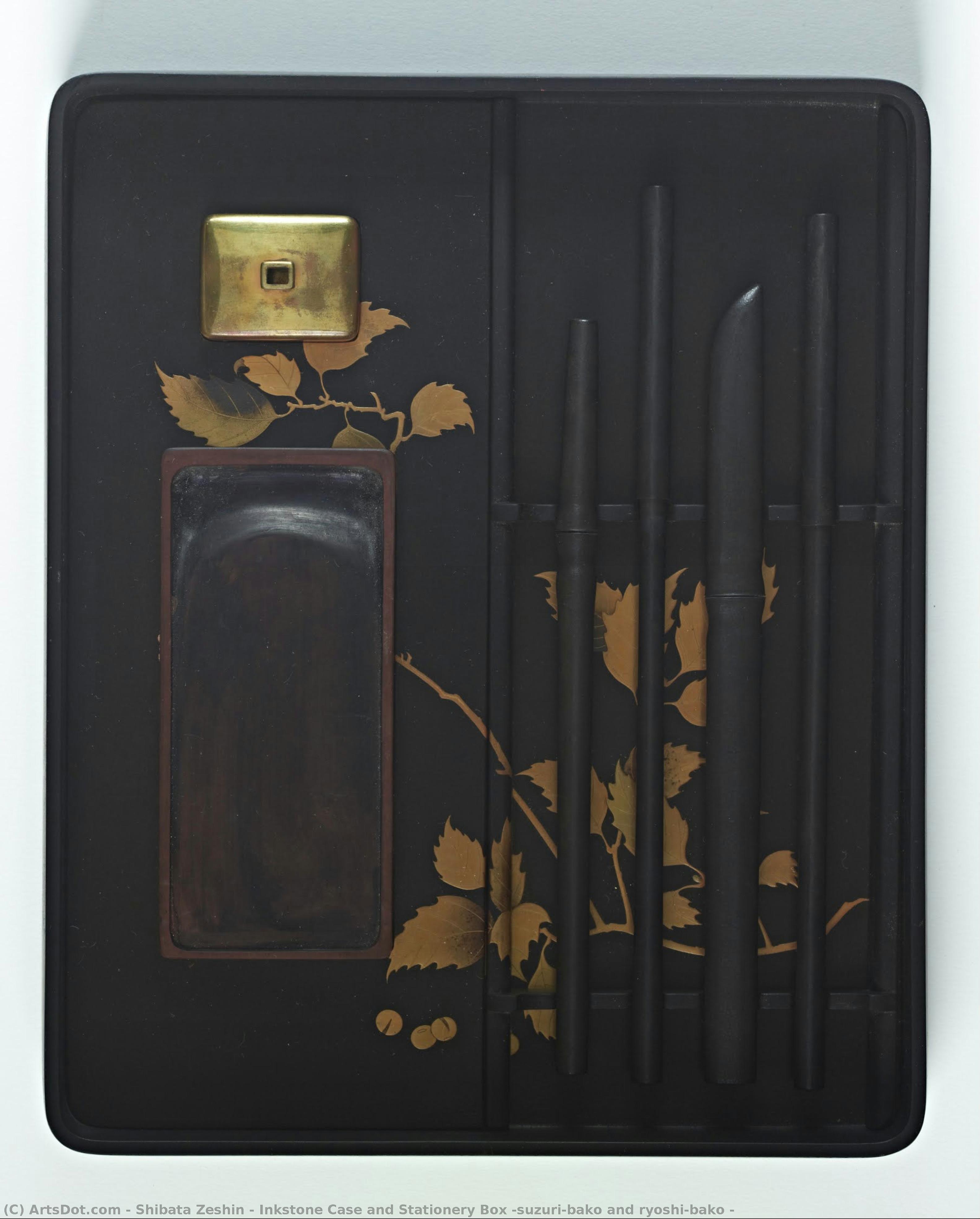 Inkstone Case And Stationery Box (suzuri-bako And Ryoshi-bako ) — Shibata Zeshin