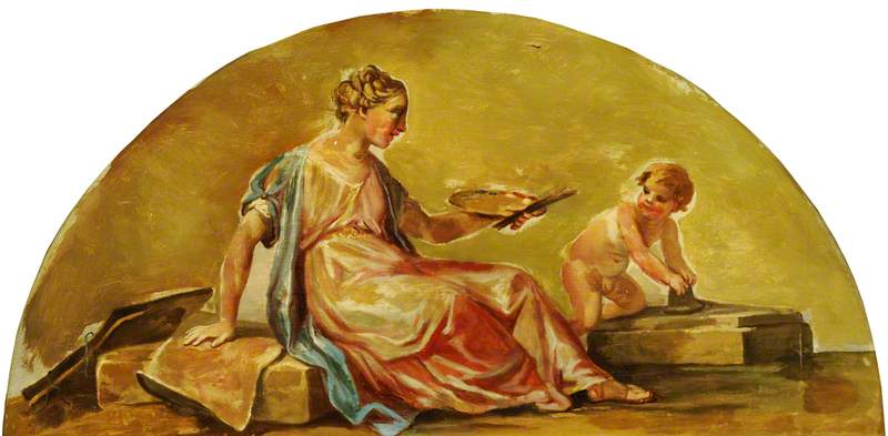 Putto With A Personification Of Painting — Antonio Zucchi
