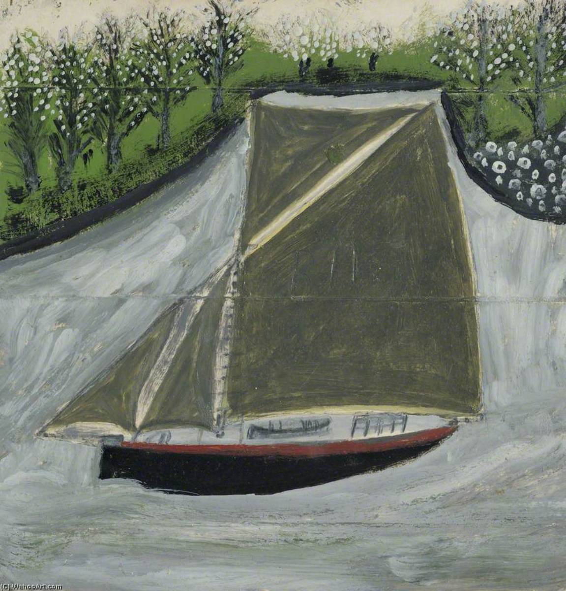 Sailing Ship And Orchard — Альфред Уоллис