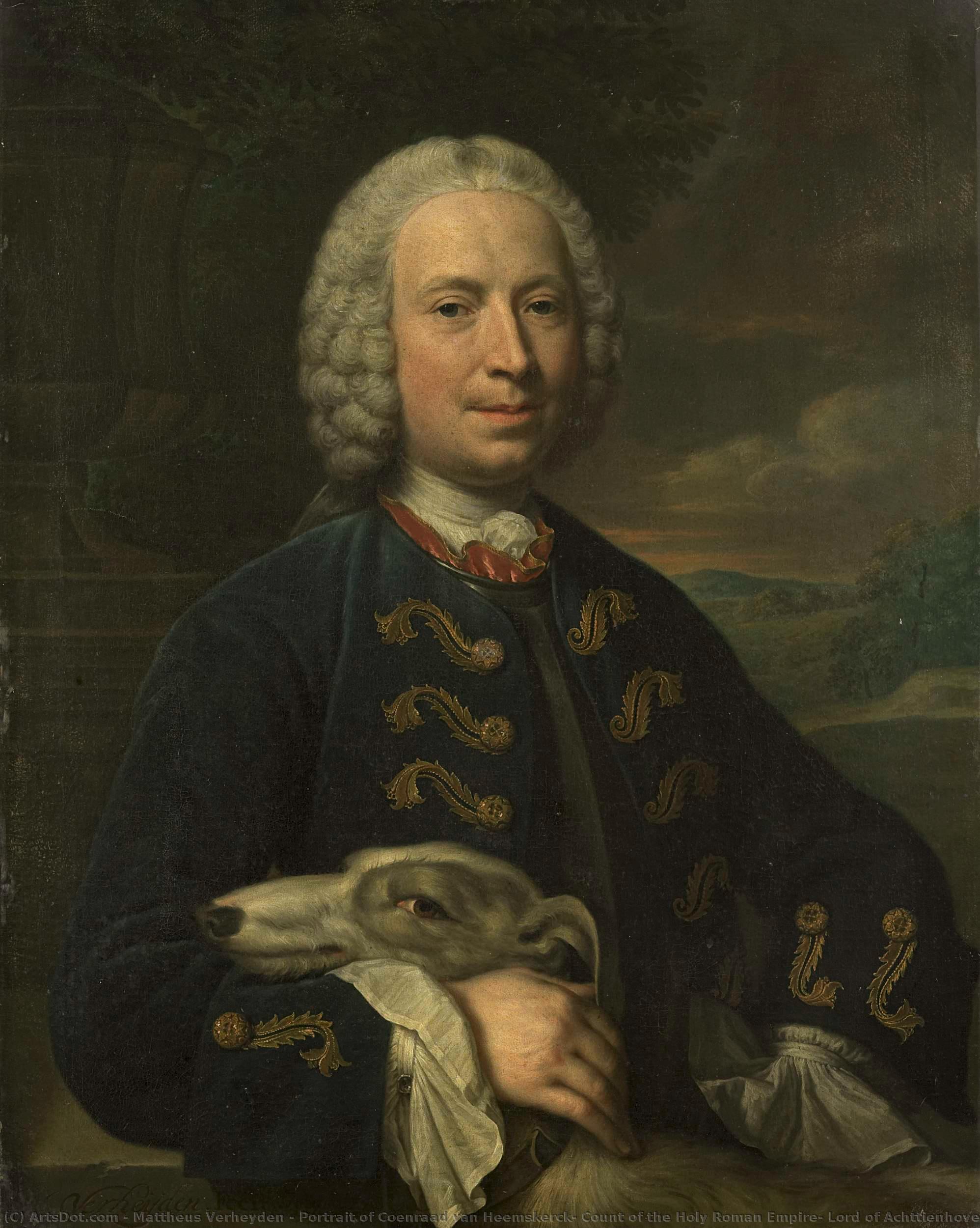 Portrait Of Coenraad Van Heemskerck, Count Of The Holy Roman Empire, Lord Of Achttienhoven And Den Bosch, Mattheus Verheyden, 1750 — Mattheus Verheyden