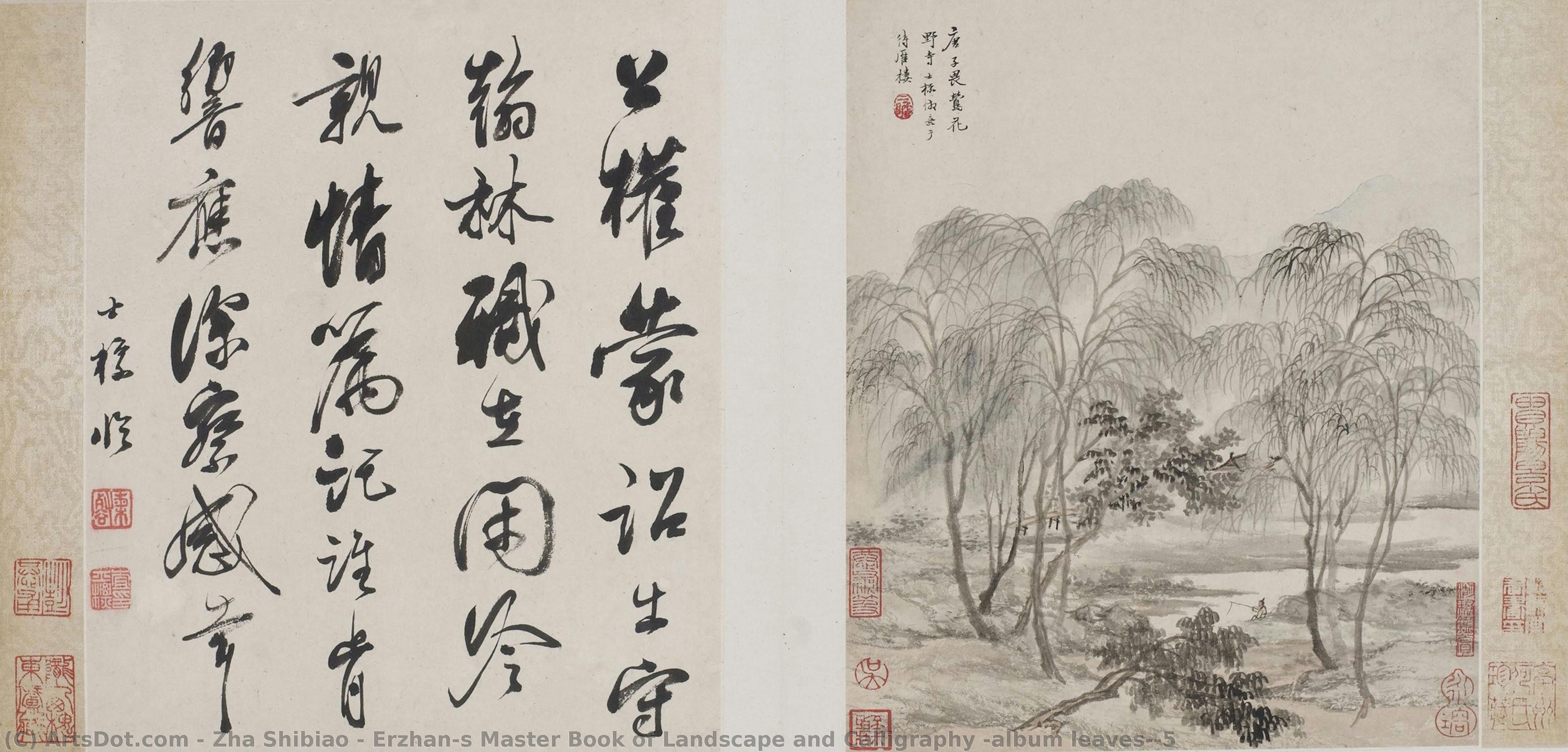 Erzhan’s Master Book Of Landscape And Calligraphy (album Leaves)－5 — Zha Shibiao