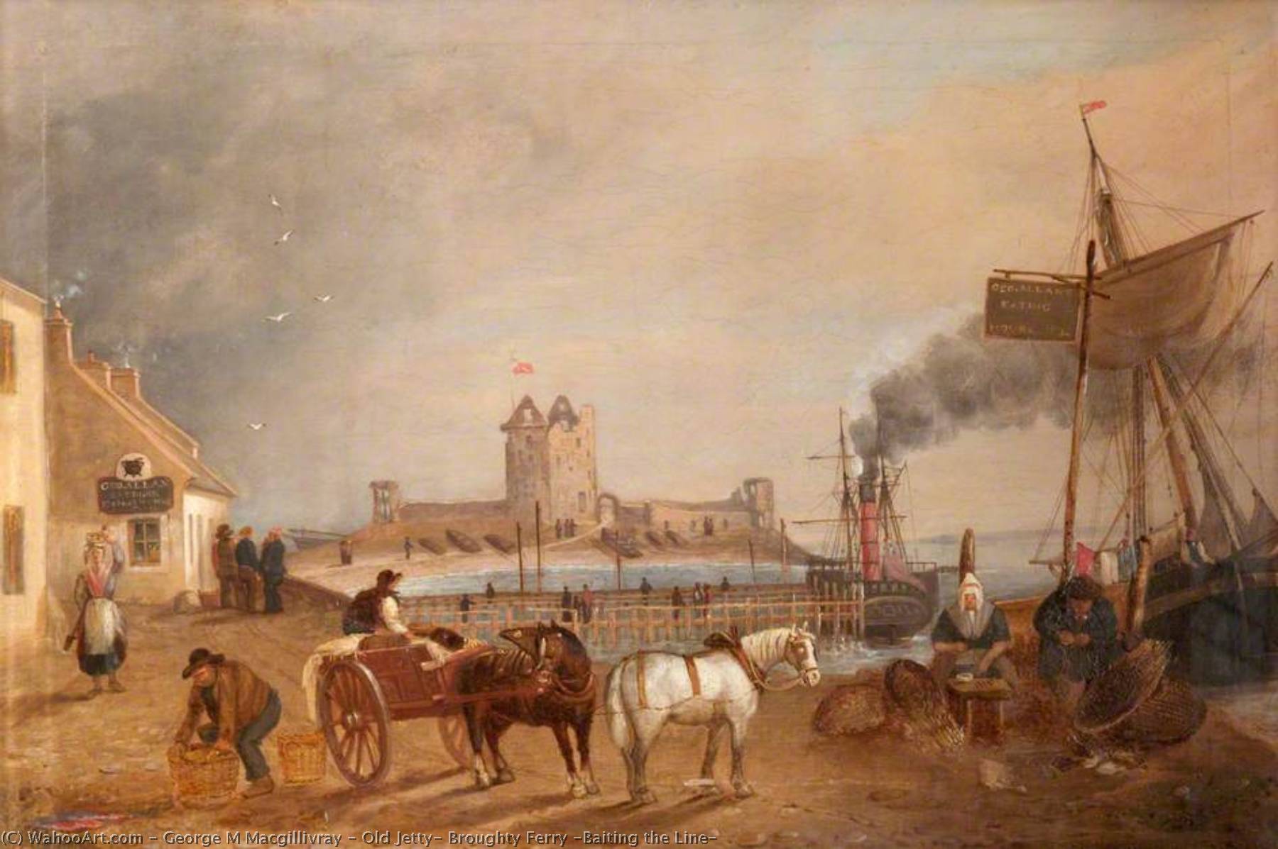 Old Jetty, Broughty Ferry (baiting The Line) — George M Macgillivray