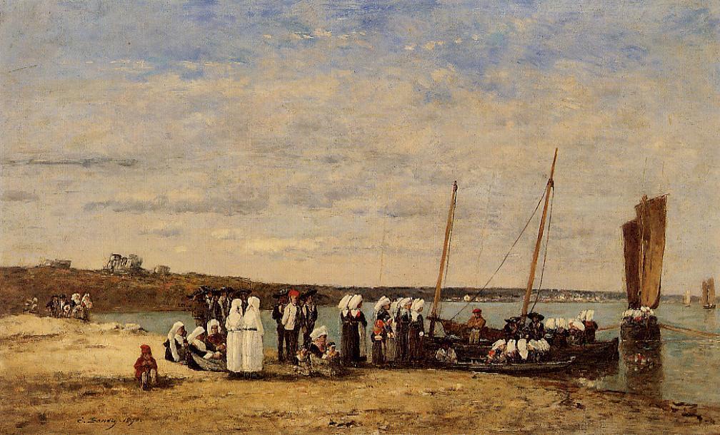 Fishermen Of Kerhor Receiving A Blessing At Plougastel — Eugène Louis Boudin