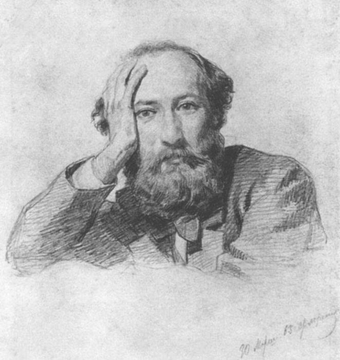 Portrait Of Russian Baritone Opera Singer Gennady Kondratiev — Nikolai Ge