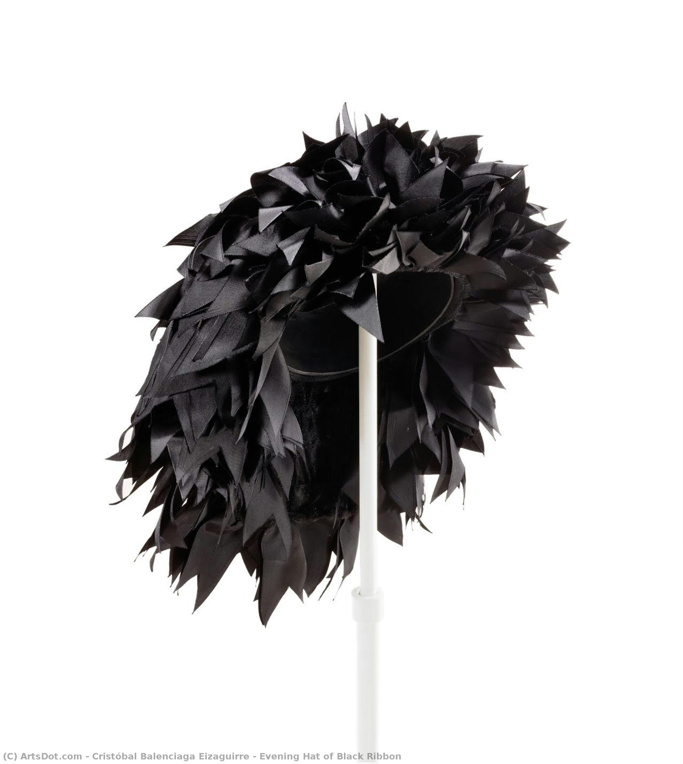 Evening Hat Of Black Ribbon — Cristóbal Balenciaga Eizaguirre