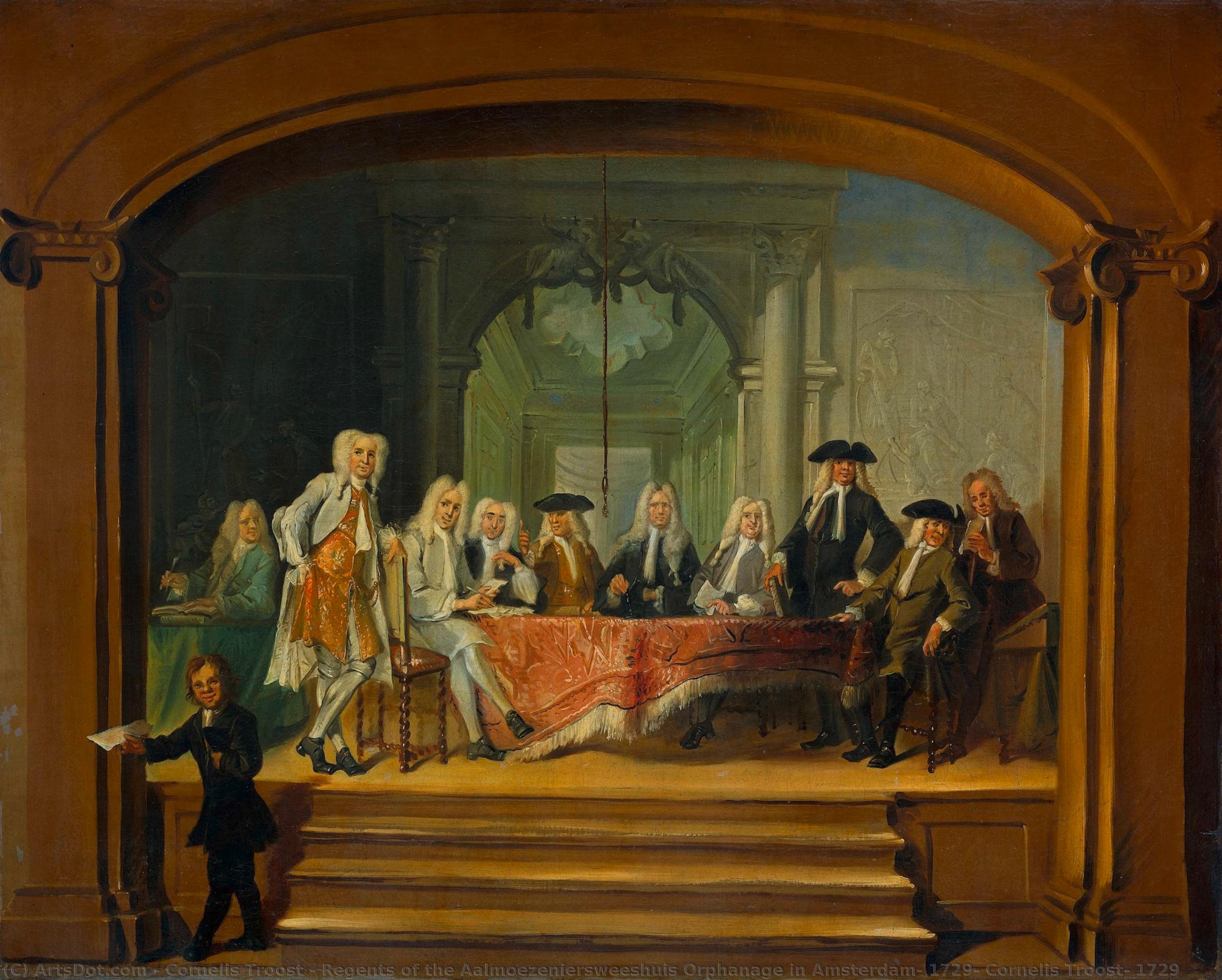 Regents Of The Aalmoezeniersweeshuis Orphanage In Amsterdam, 1729, Cornelis Troost, 1729 — Cornelis Troost