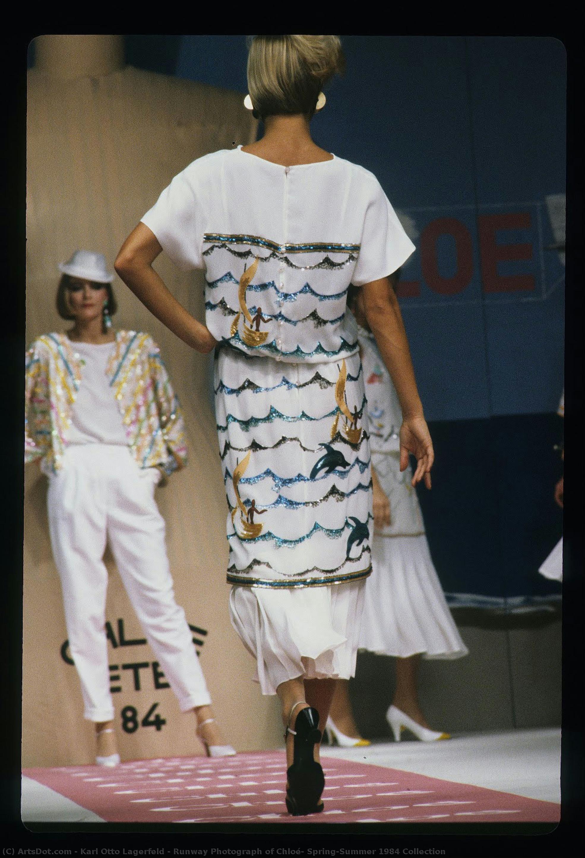 Runway Photograph Of Chloé, Spring/summer 1984 Collection — Karl Otto Lagerfeld