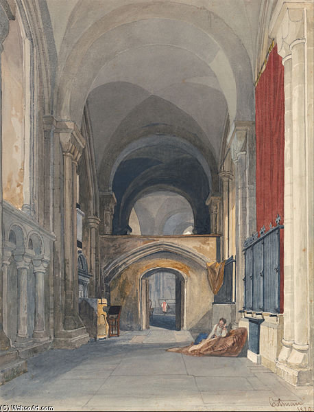 Norwich Cathedral- Interior Of The North Aisle Of The Choir — John Sell Cotman