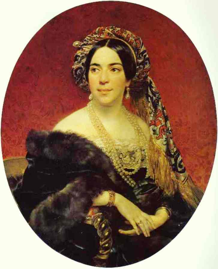 Portrait Of Princess Z. A. Volkonskaya — Karl Pavlovich Brulloff