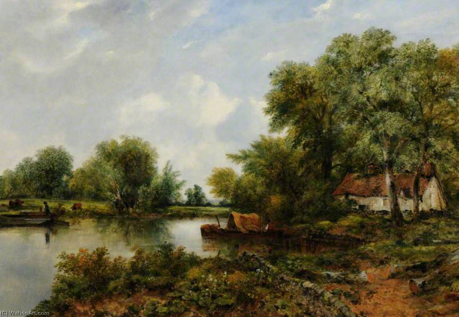A Quiet Backwater In Suffolk — フレデリック・ウォーターズ・watts