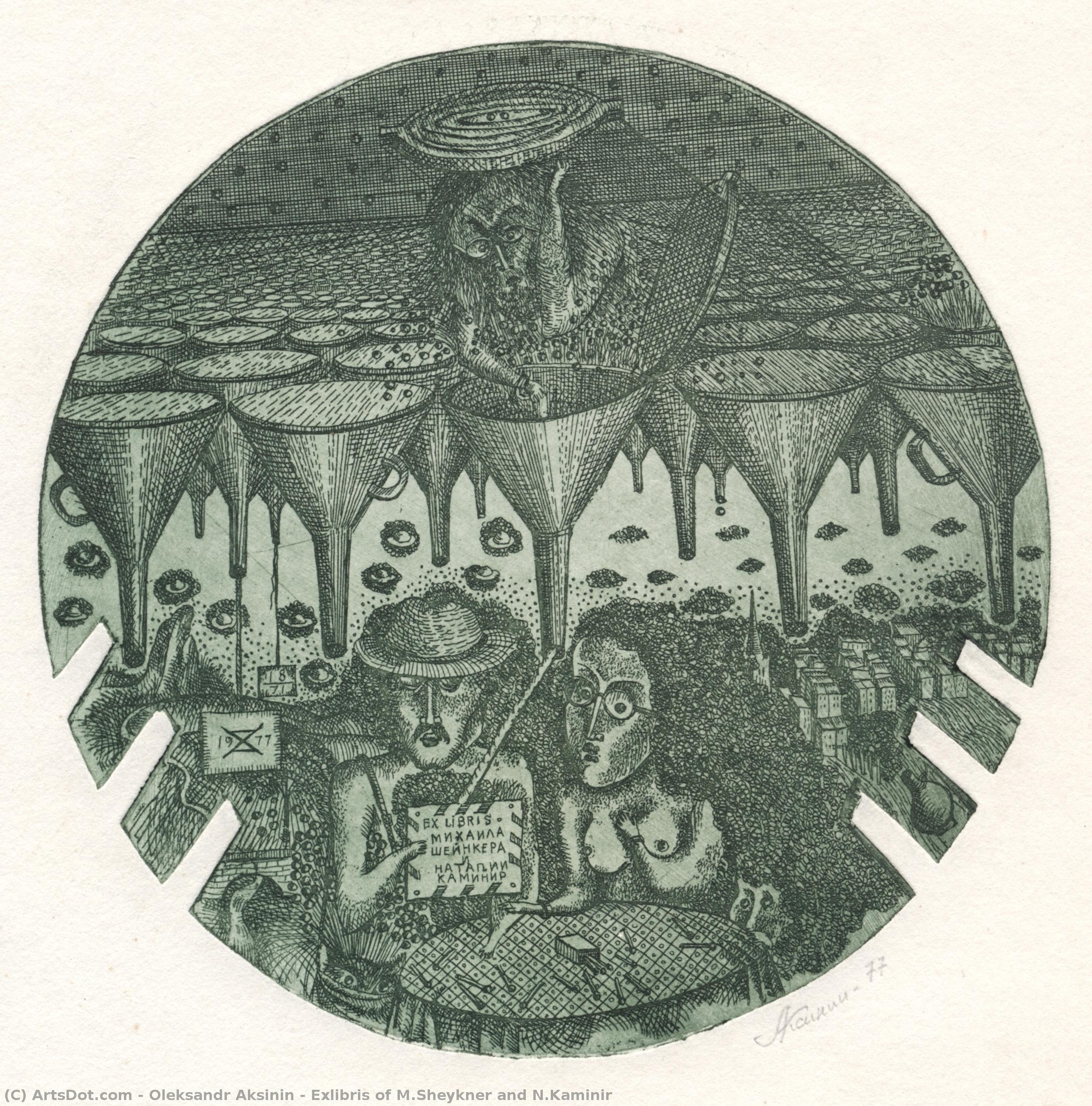 Exlibris Of M.sheykner And N.kaminir — Oleksandr Aksinin