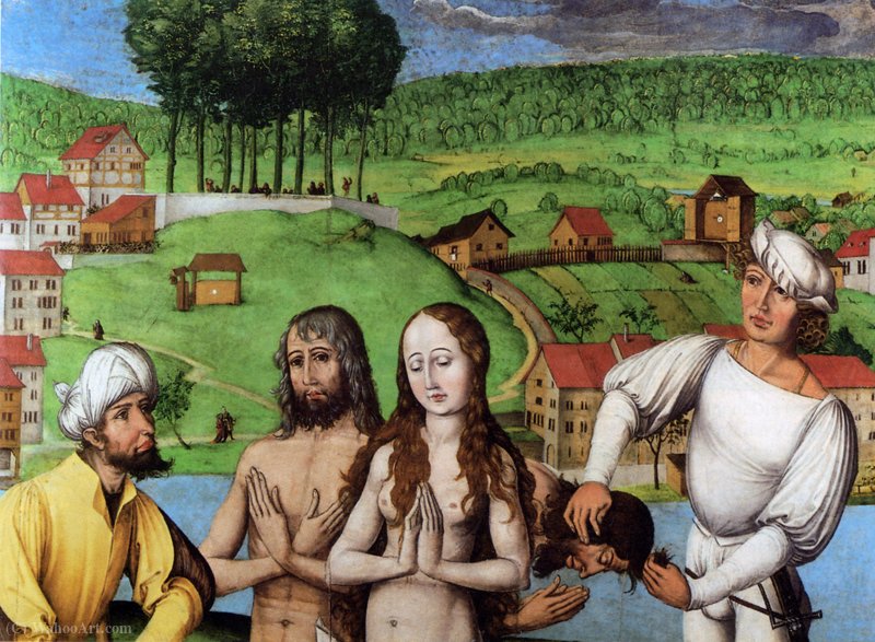 Detail Of The Remainings Of The Original Altarpiece From The Shrine Of Felix And Regula In The Grossmünster — Hans The Younger Leu