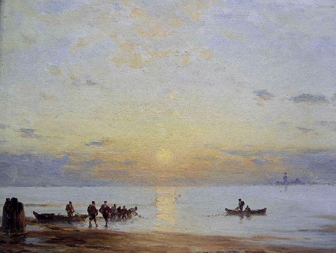 Soleil Couchant Dans La Lagune — Amédée Rosier