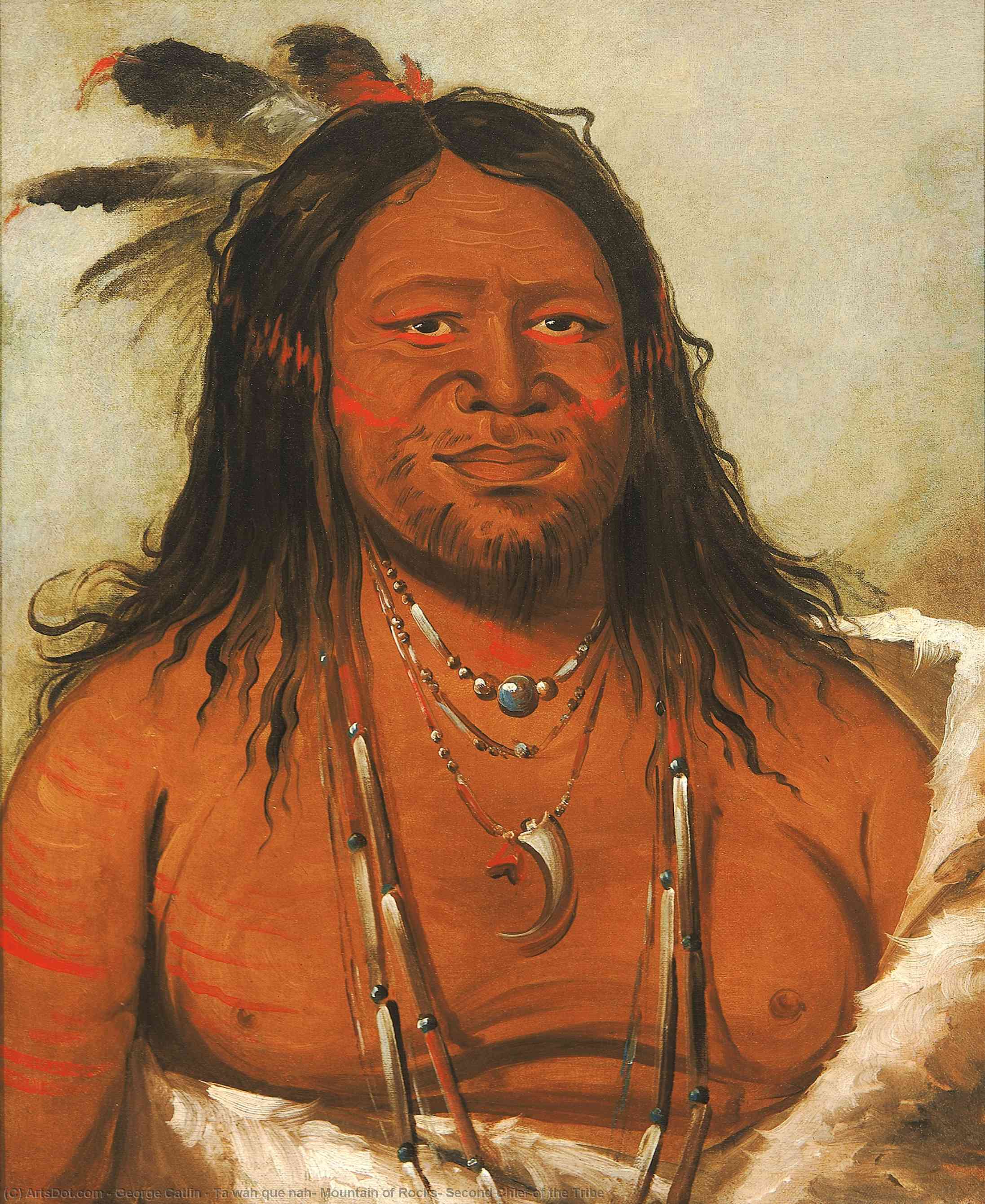 Ta Wáh Que Nah, Mountain Of Rocks, Second Chief Of The Tribe — George Catlin