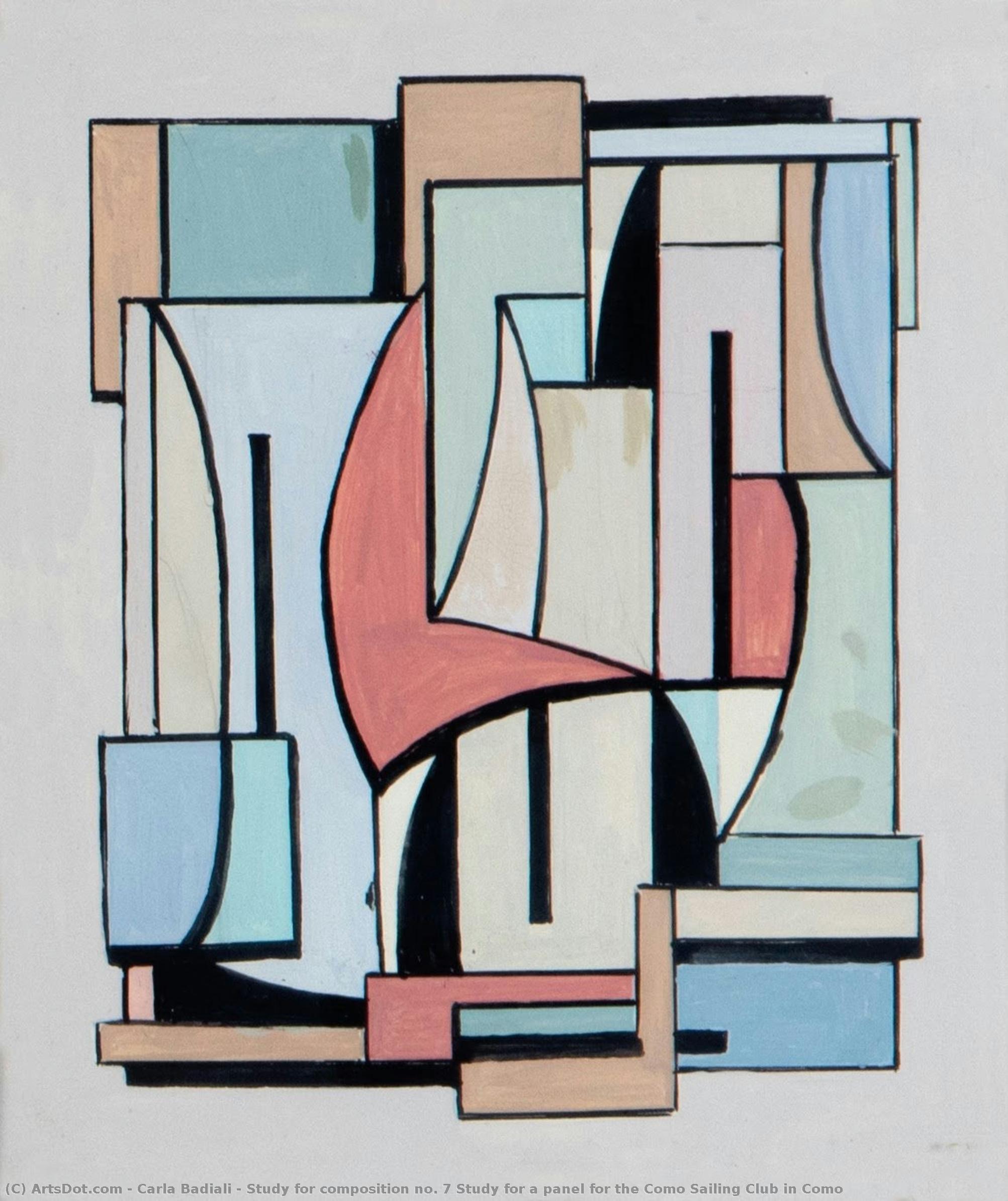Study For Composition No. 7 Study For A Panel For The Como Sailing Club In Como — Carla Badiali