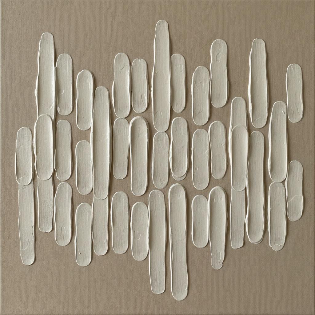 Rhythmische Echos In Creme Und Taupe: Eine Monumentale Studie Skulpturaler Gelassenheit — David Moreau