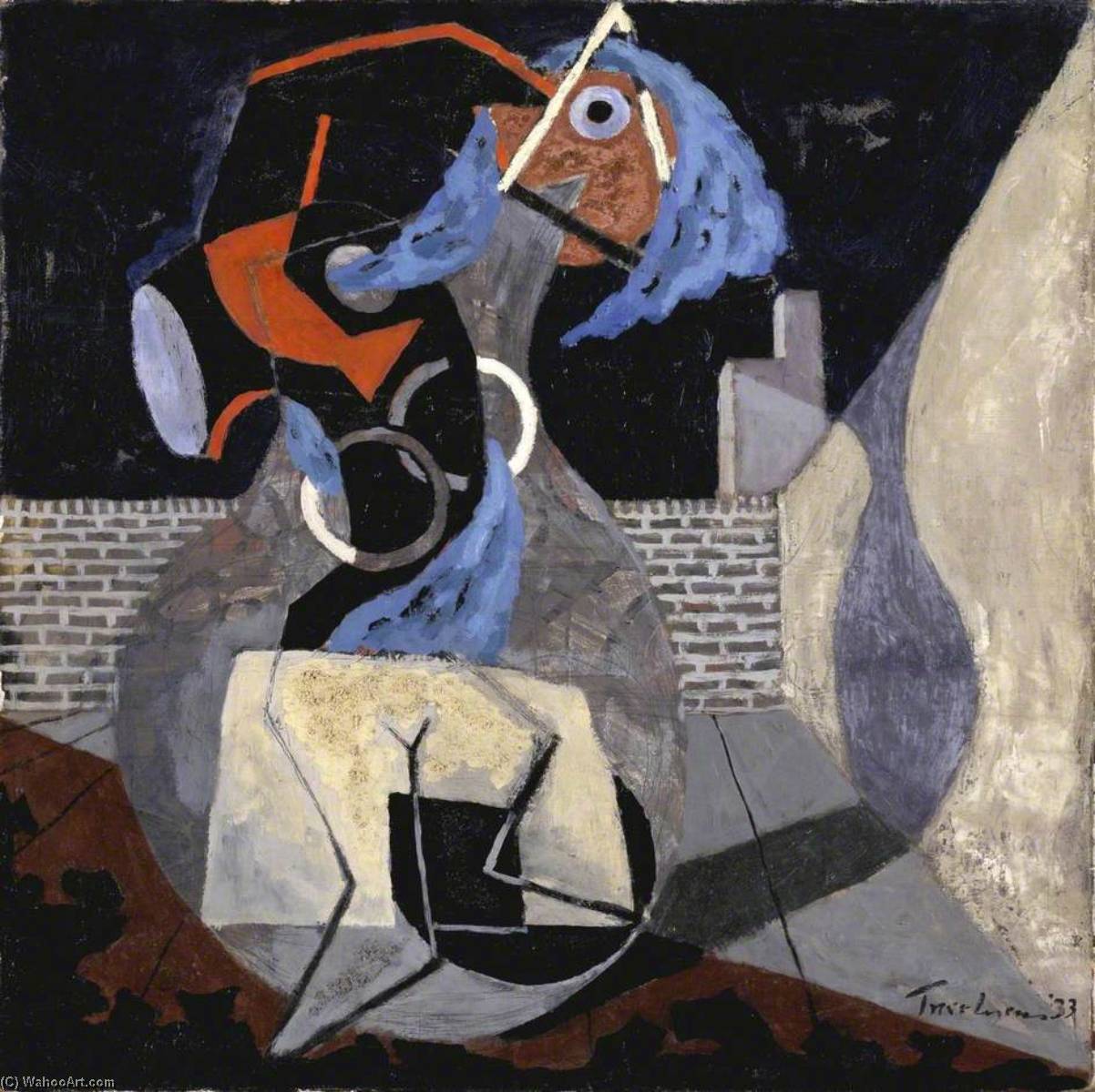 Woman In A Courtyard — Julian Trevelyan