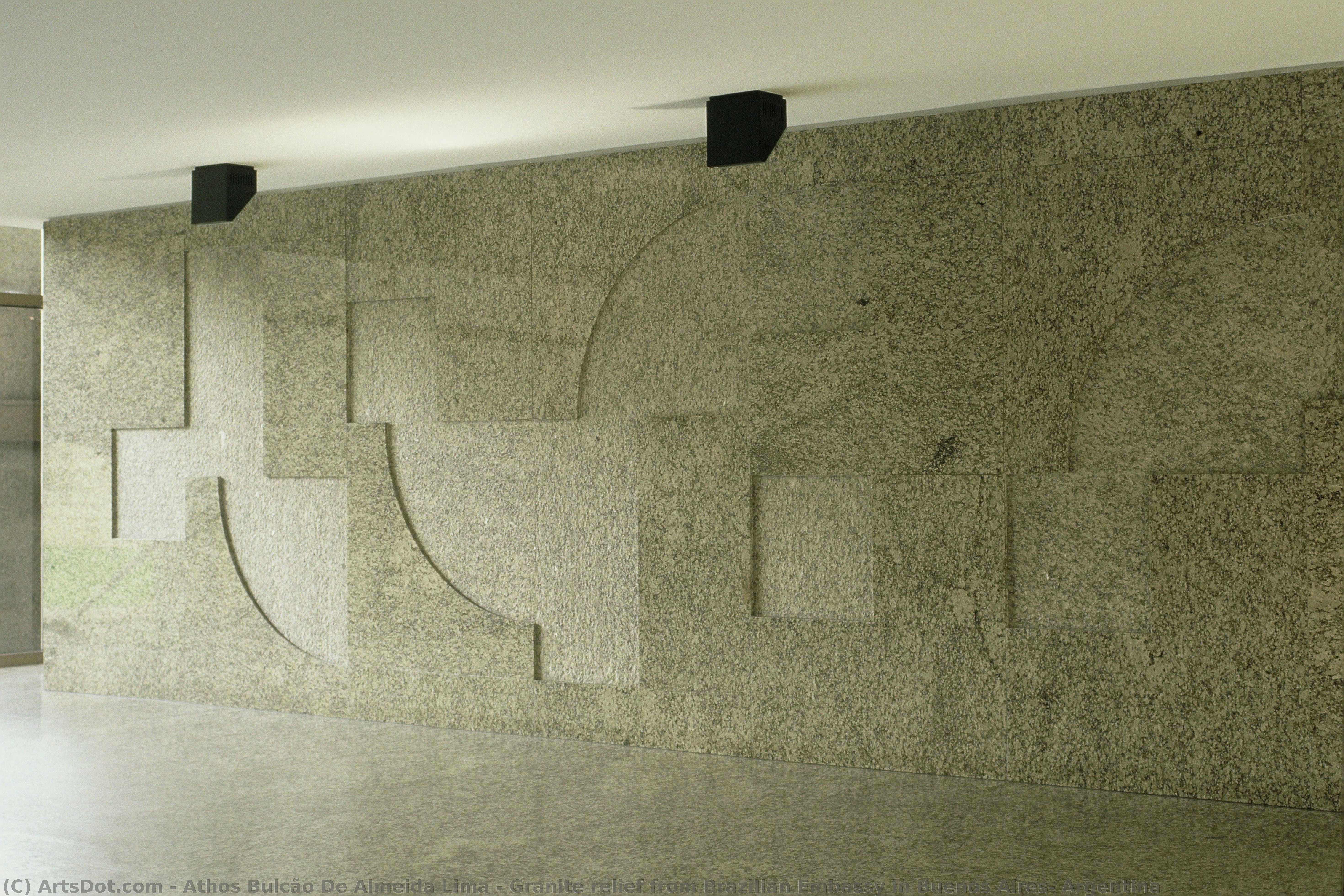 Granite Relief From Brazilian Embassy In Buenos Aires, Argentina — Athos Bulcão De Almeida Lima