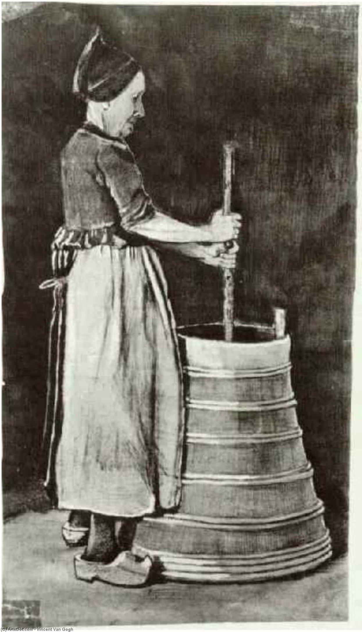 Woman Churning Butter — Vincent Willem Van Gogh
