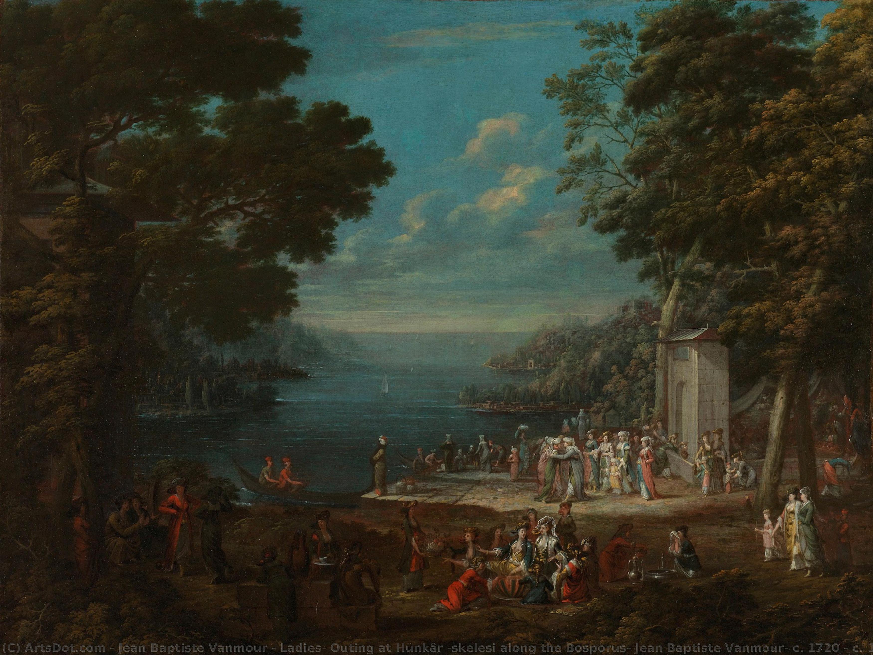 Ladies’ Outing At Hünkâr İskelesi Along The Bosporus, Jean Baptiste Vanmour, C. 1720 - C. 1737 — Žan Baptist Vanmur