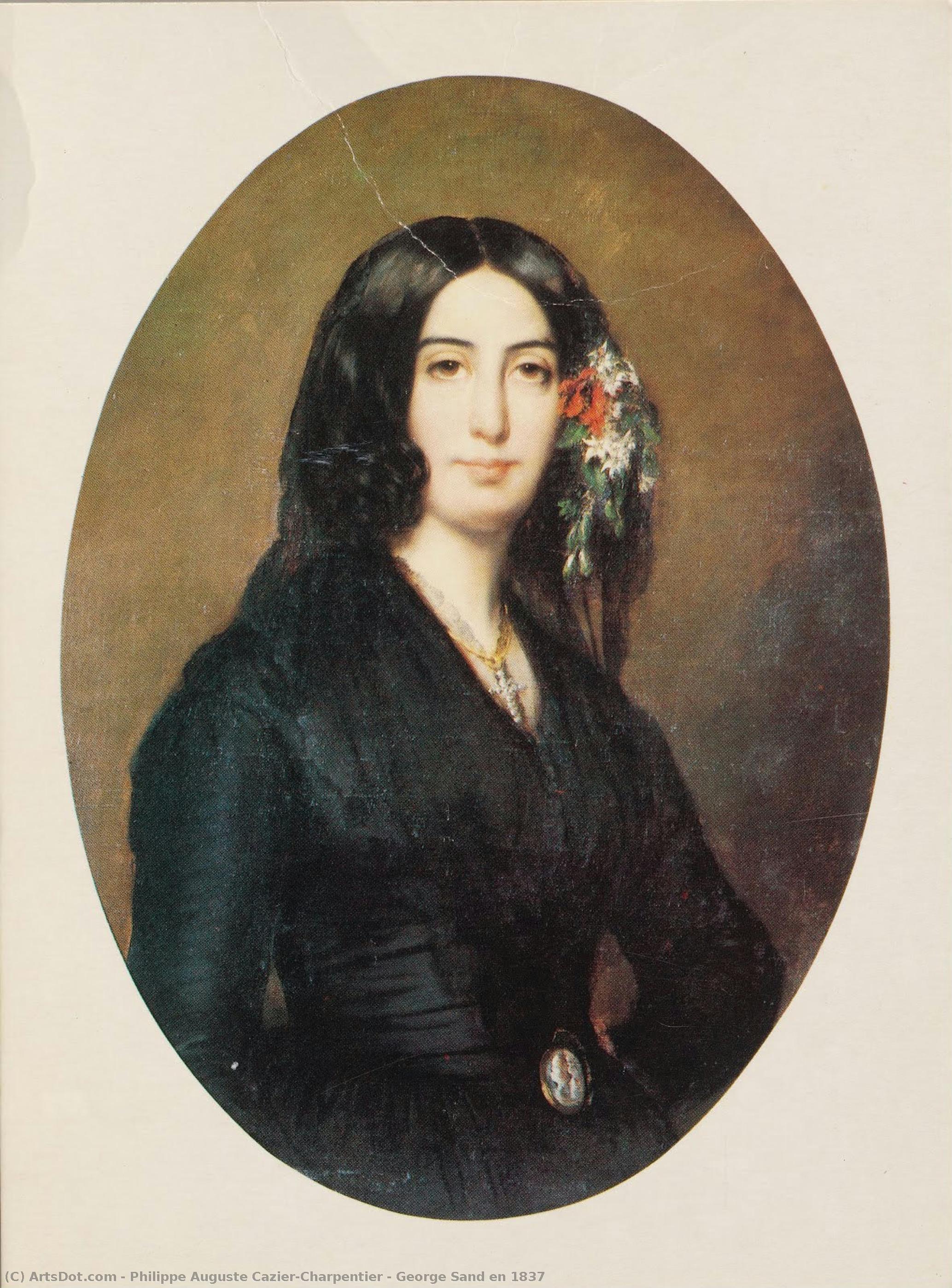 George Sand En 1837 — Philippe Auguste Cazier-charpentier