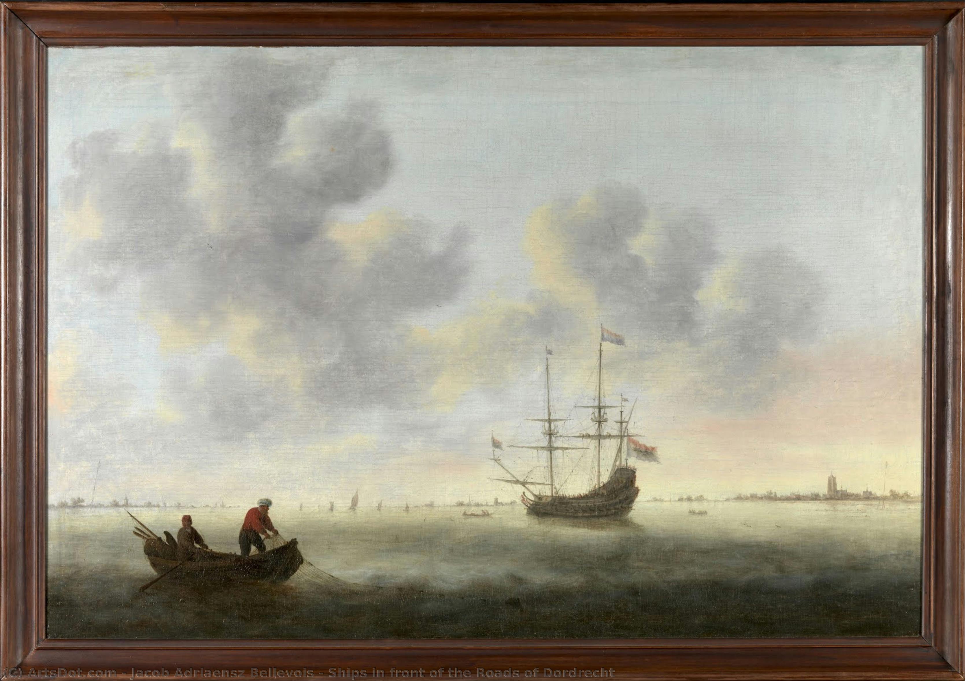 Ships In Front Of The Roads Of Dordrecht — Jacob Adriaensz Bellevois