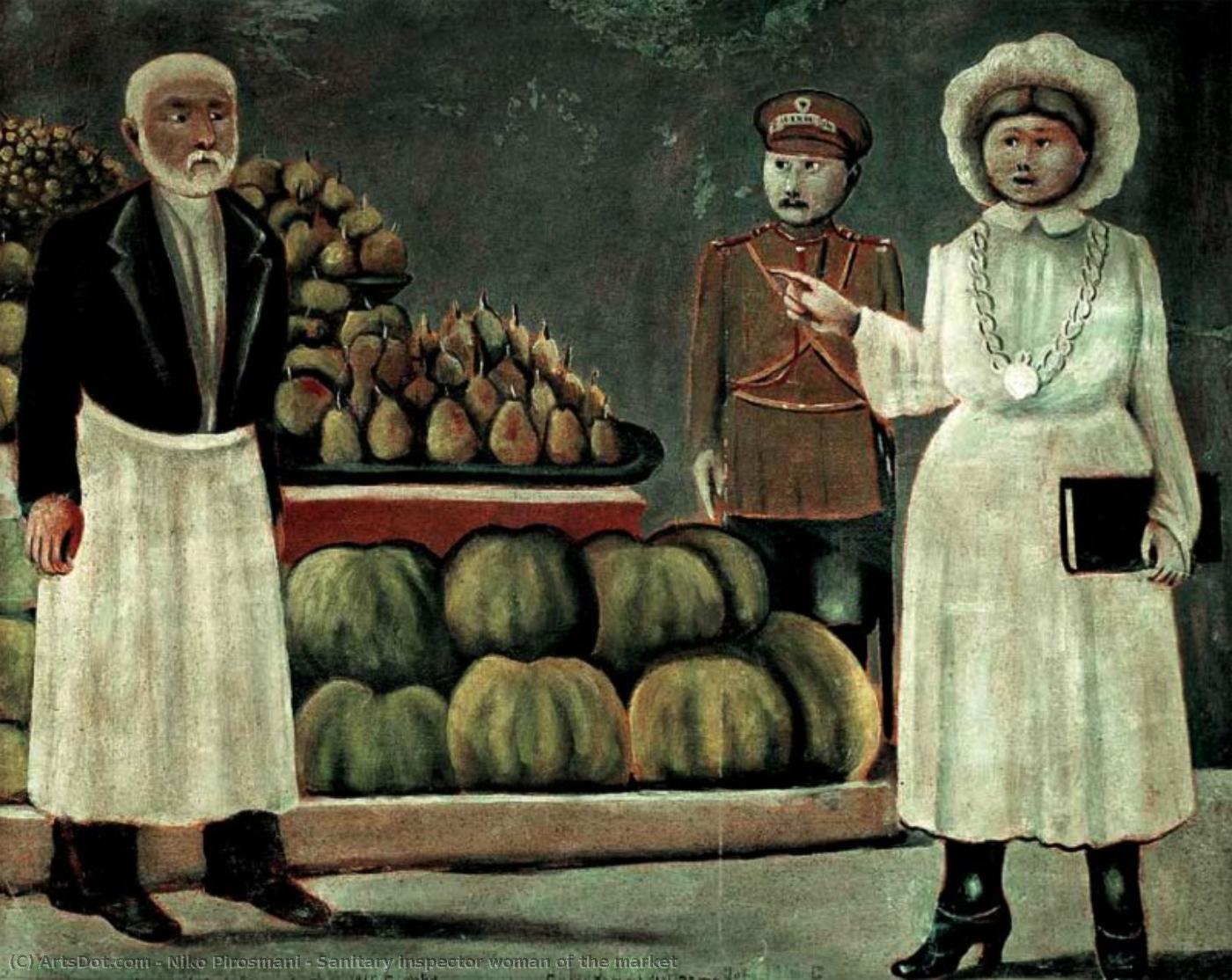 Sanitary Inspector Woman Of The Market — Niko Pirosmani