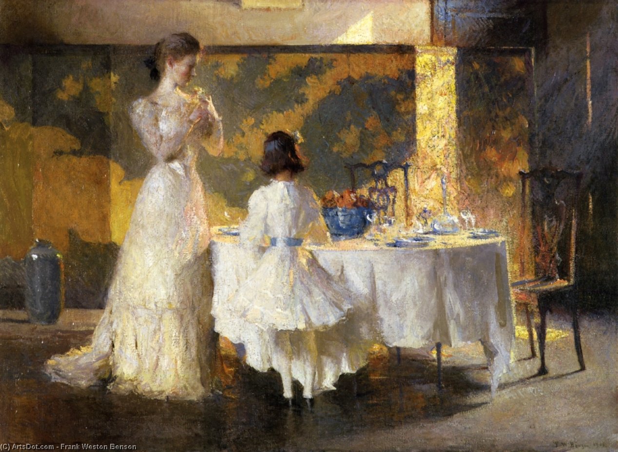 The Artist's Daughters (aka The Dining Room) — Frank Weston Benson