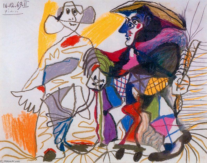 Pierrot And Harlequin — Pablo Picasso