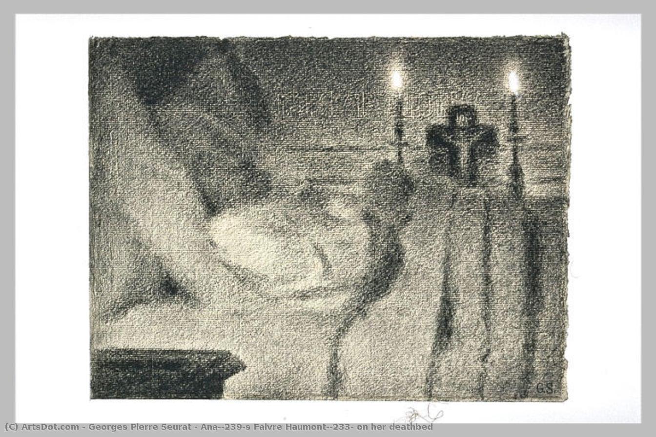 Anaïs Faivre Haumonté On Her Deathbed — Georges Seurat