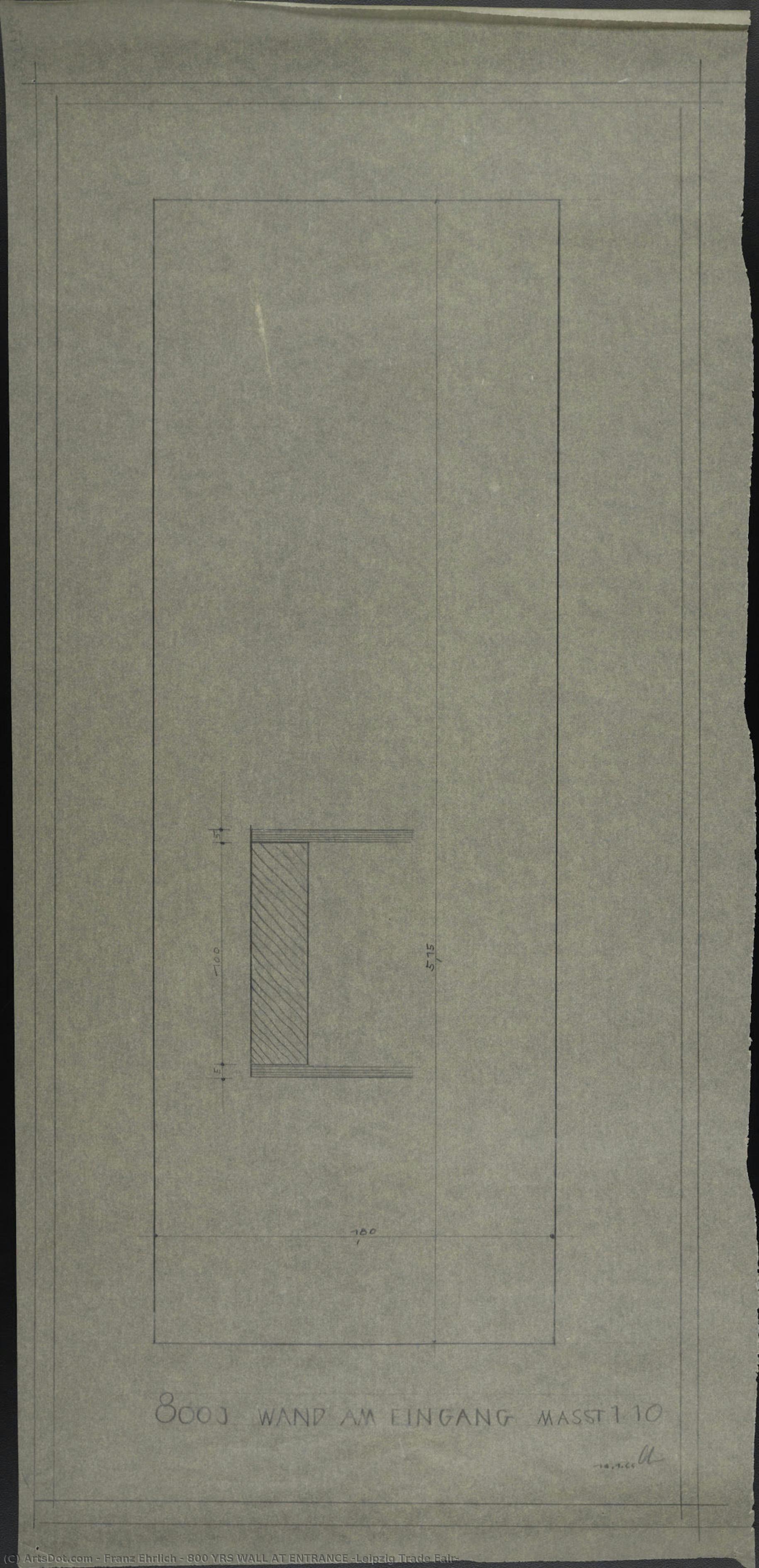 800 Yrs Wall At Entrance (leipzig Trade Fair) — Franz Ehrlich