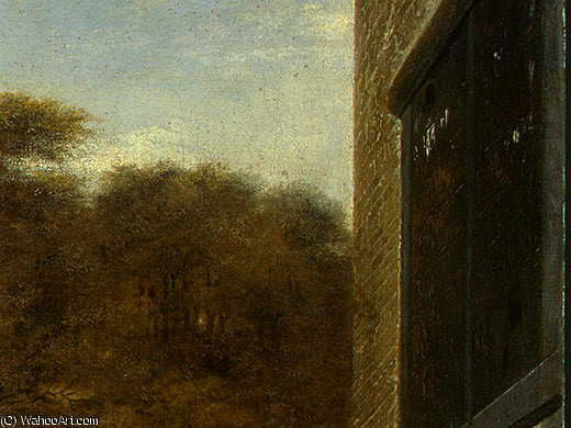 A Dutch Courtyard, Detalj 4, Ngw — Pieter De Hooch