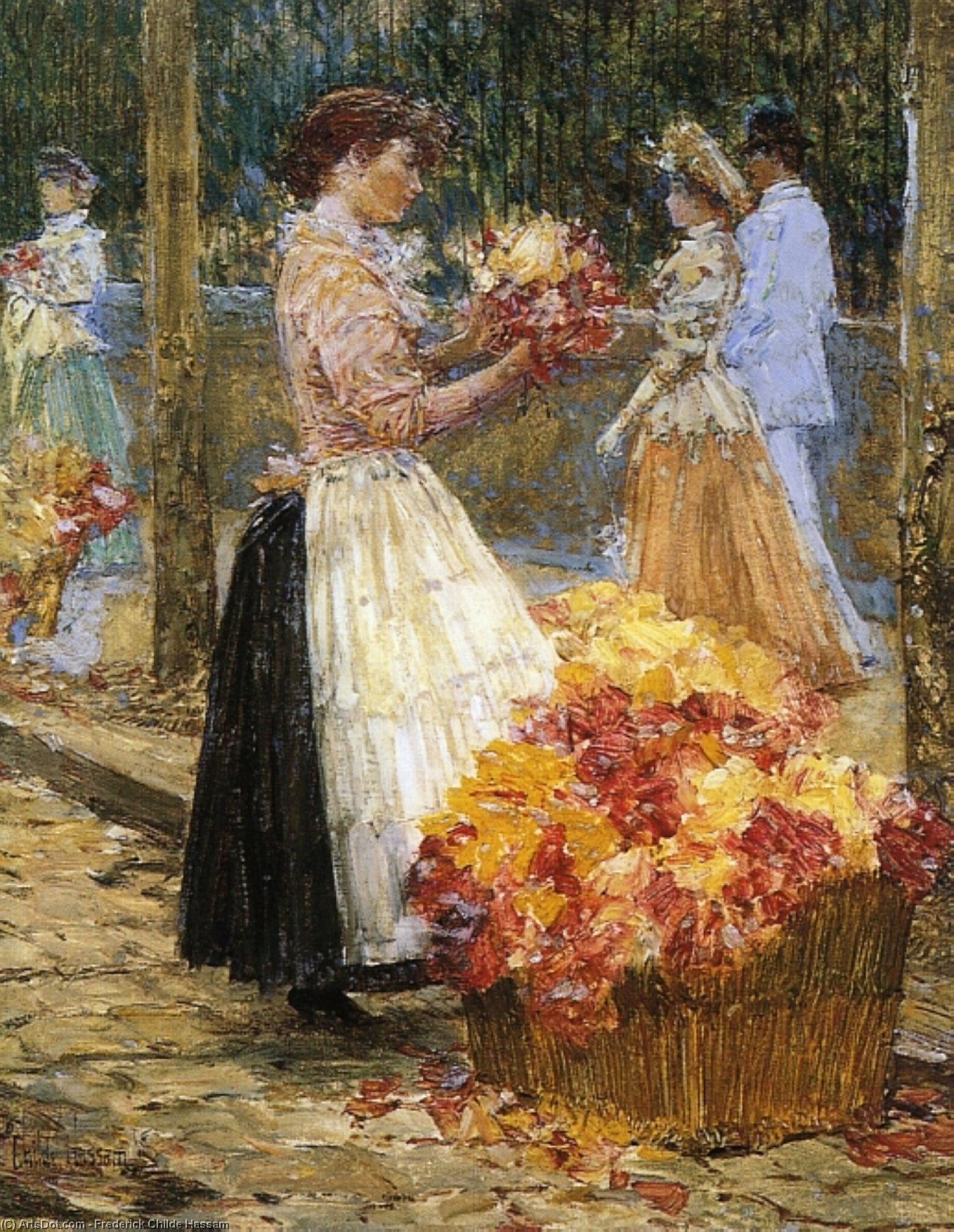 Mujer Vendiendo Flores — Frederick Childe Hassam