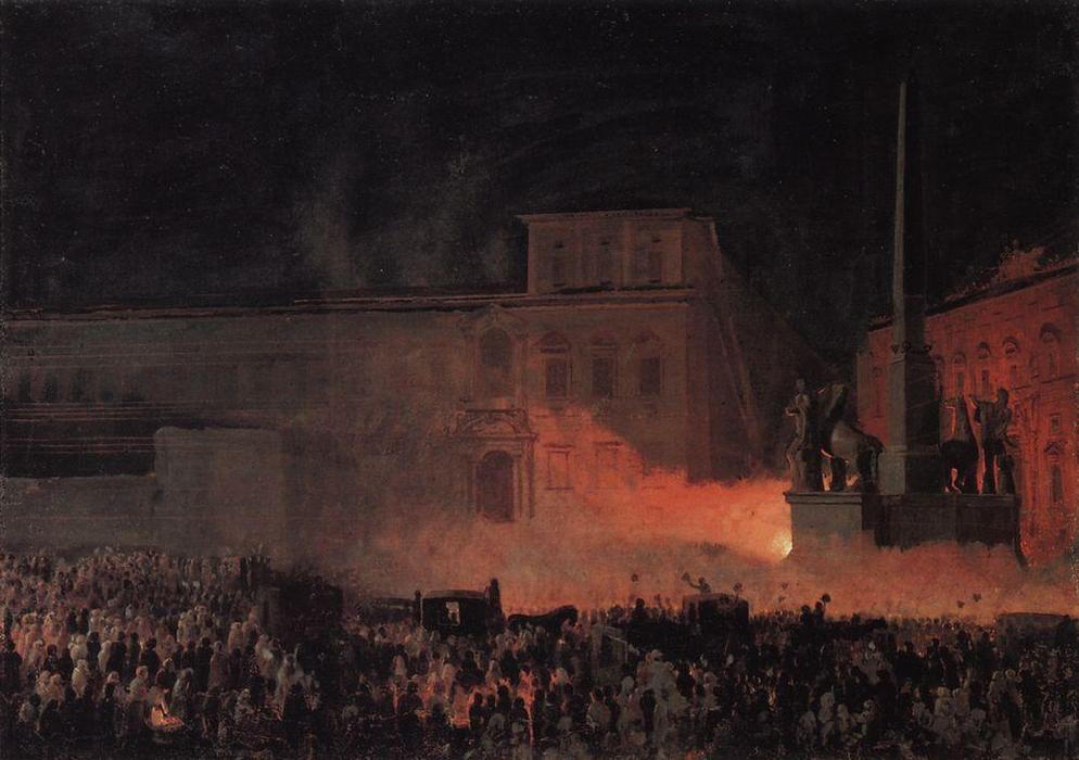 Political Demonstration In Rome In 1846 — Karl Pavlovich Bryullov