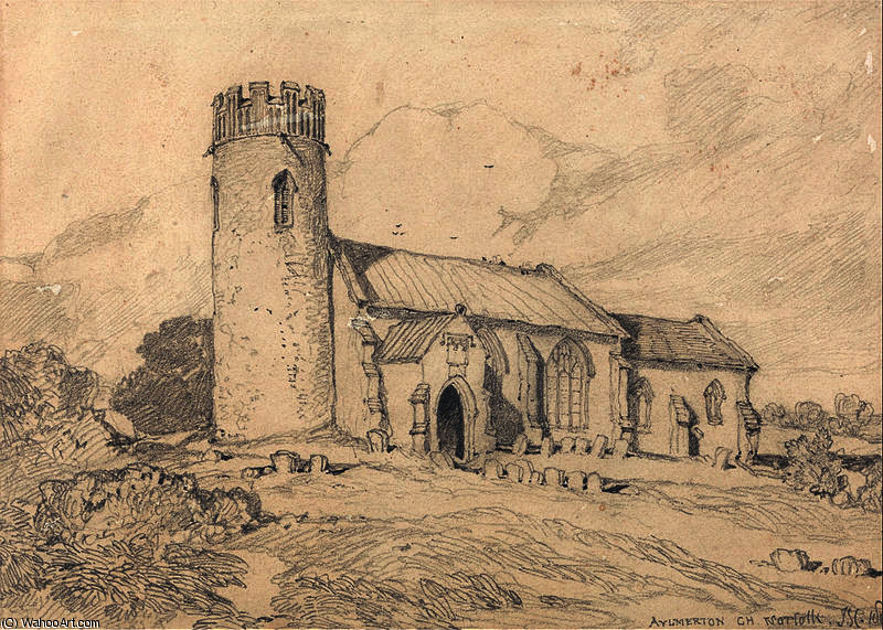Aylmerton Church; Norfolk, From The South-west — ジョン・セル・コットマン