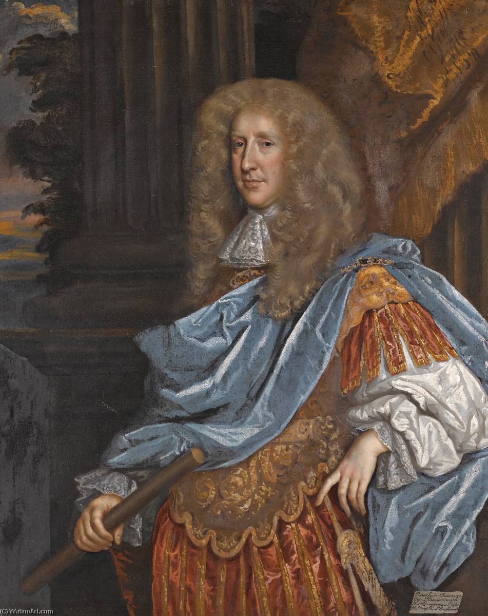 Portrait Of Robert Bruce, 1st Earl Of Ailesbury And 2nd Earl Of Elgin (1626 1685) Wearing Roman Armour — Henri Gascars
