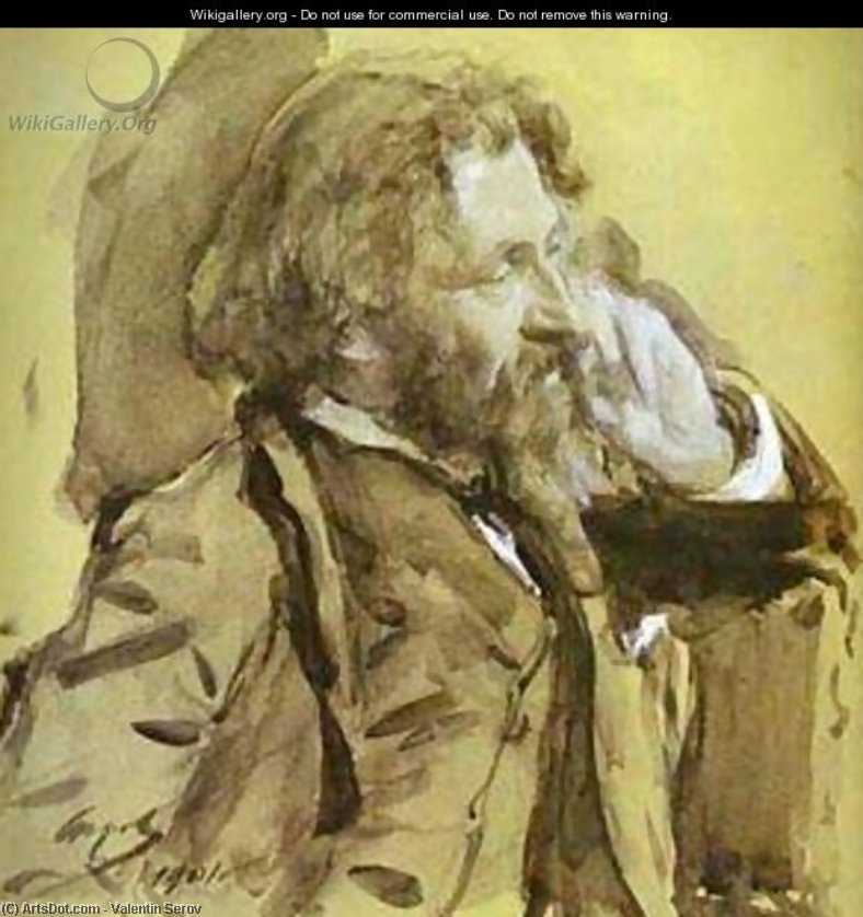 Portrait Of The Artist Ilya Repin — Valentin Alexandrovich Serov