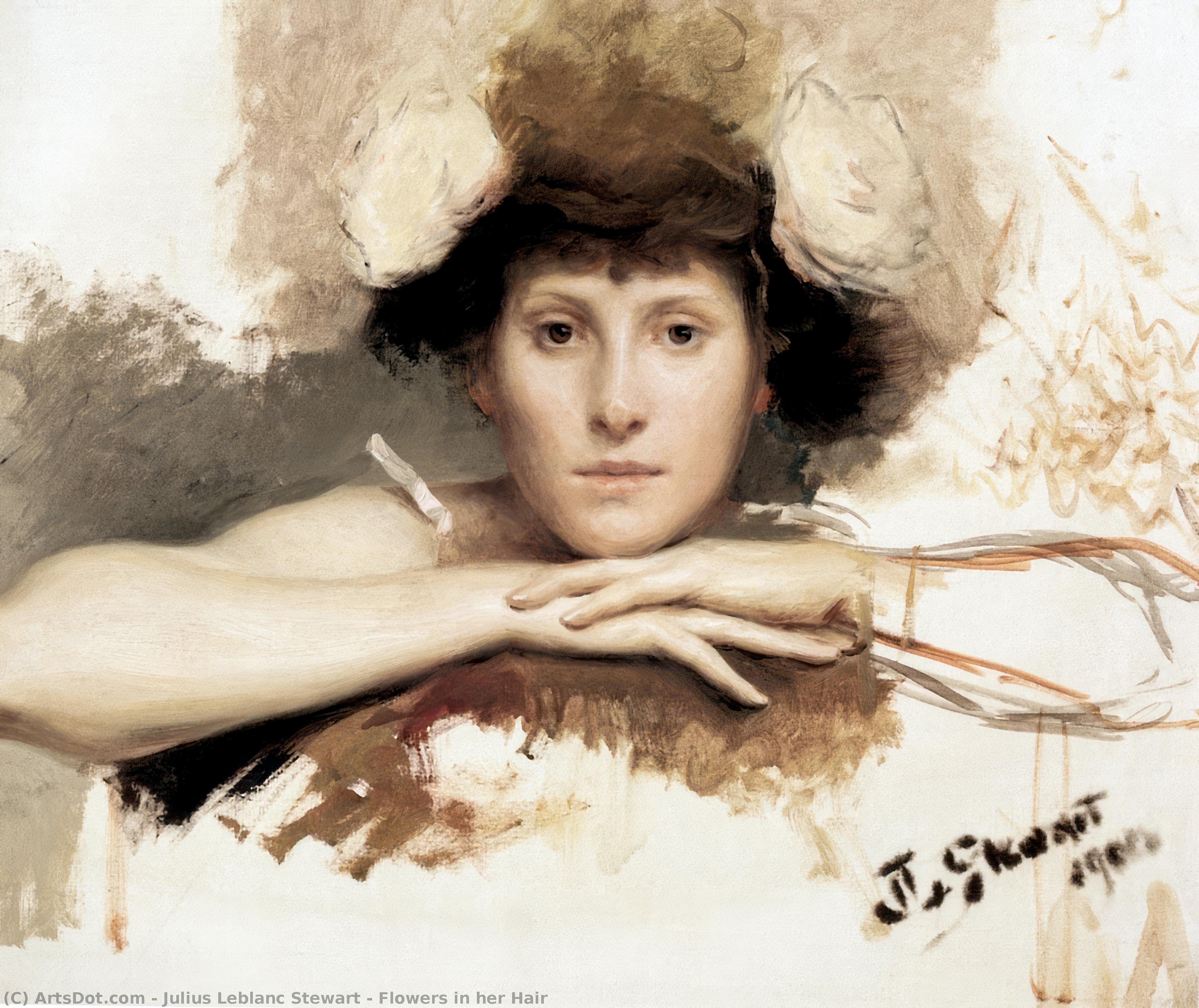 Flowers In Her Hair — Julius Leblanc Stewart