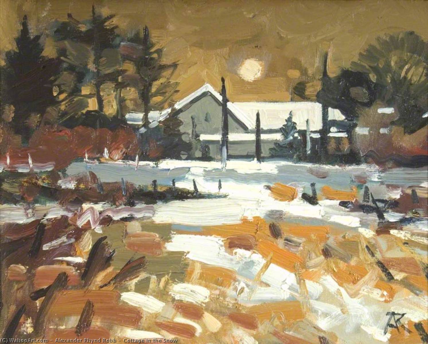 Cottage In The Snow — Alexander Rhynd Robb