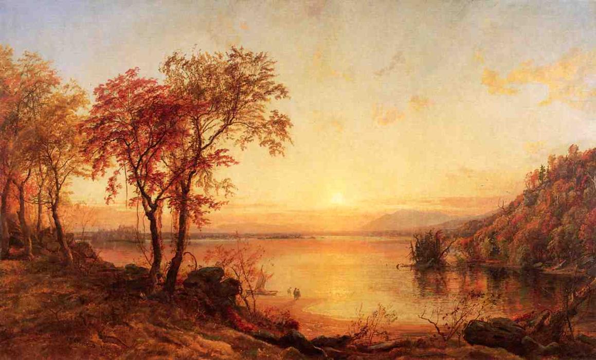 Sunset At Greenwood Lake — Jasper Francis Cropsey