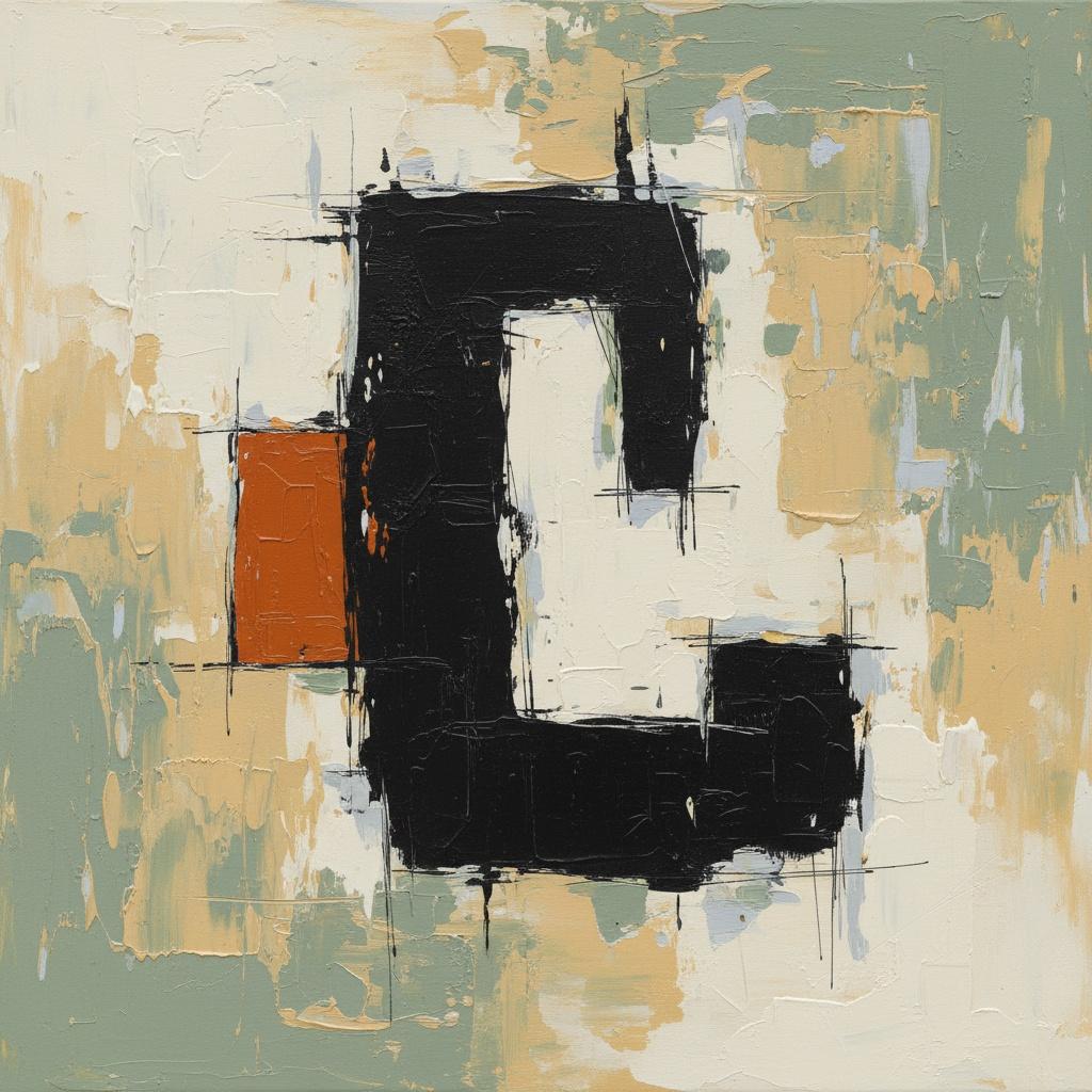 Monolithisches Fragment In Ocker Und Salbei: Eine Singuläre Studie Von Gewicht Und Chaos — Laurent Fabre