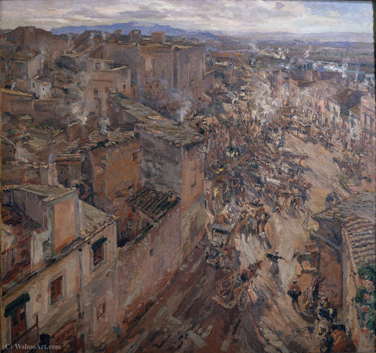 Market Day In Torroella — Francisco Arasa