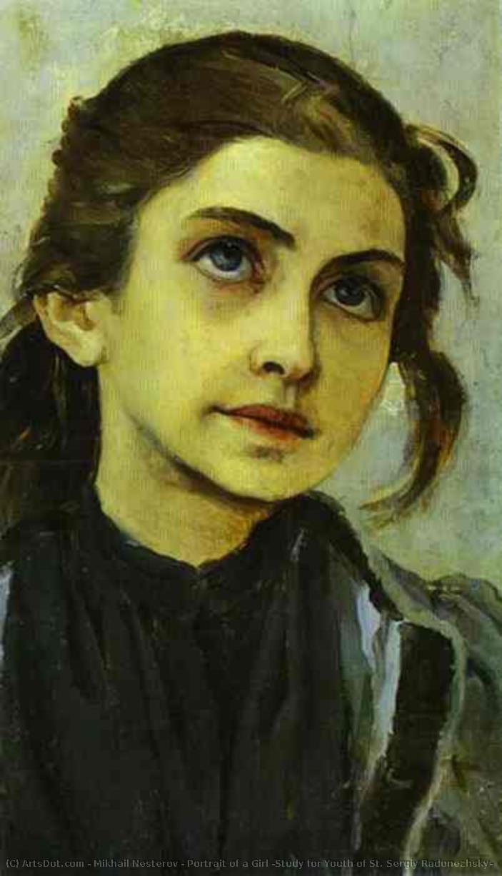 Portrait Of A Girl (study For Youth Of St. Sergiy Radonezhsky) — ミハイル・ネステロフ
