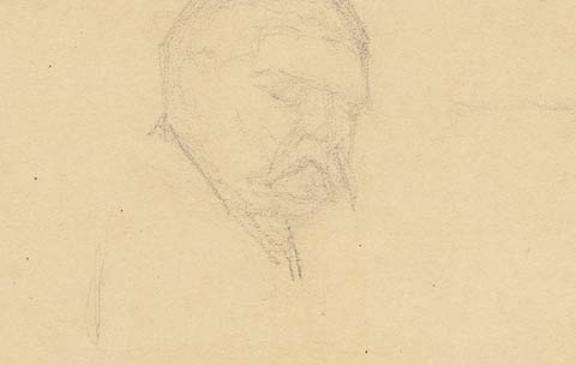 Cursory Sketch Of Man's Head — Nikolai Konstantinowitsch Roerich