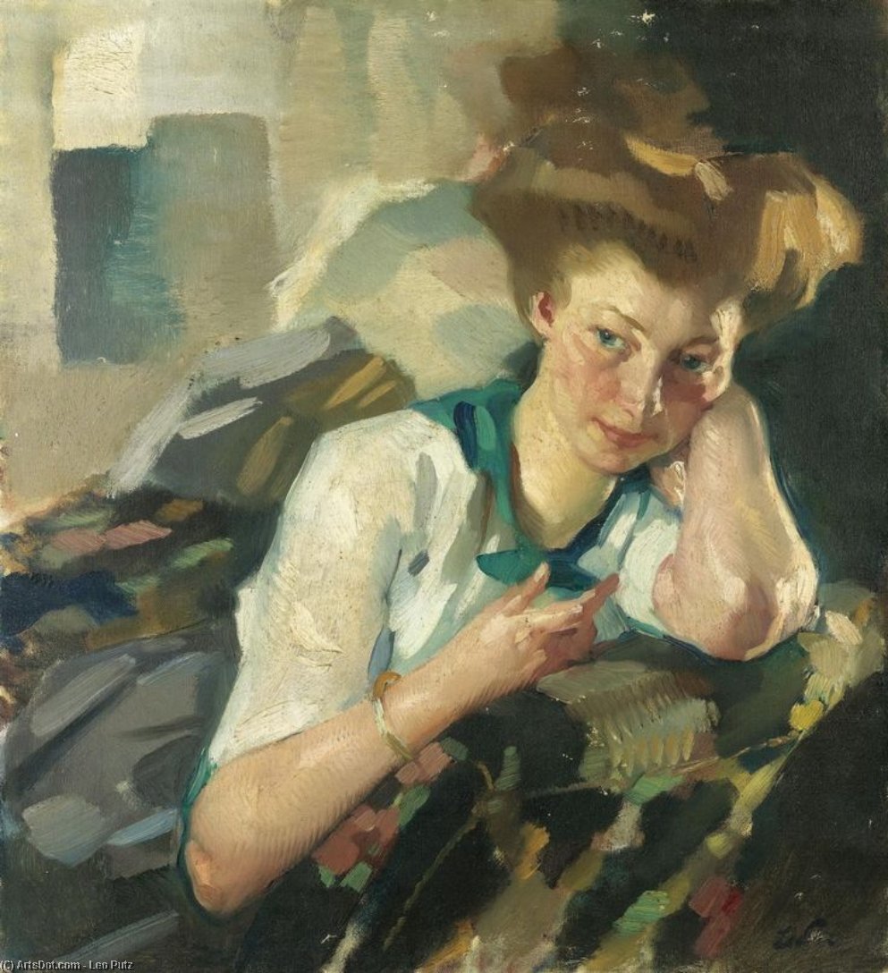 Portrait Of A Young Woman — Leo Putz
