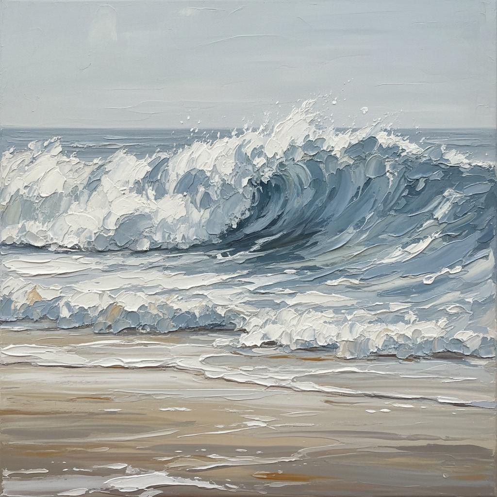 Ephemeral Architecture Of Grey Seas Under An Overcast, Contemplative Sky — Christian Noiret
