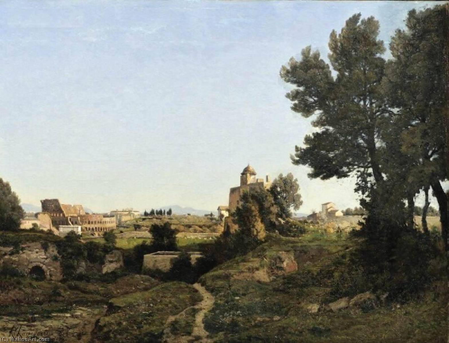Rome, View Of The Palatine Hill — Henri-joseph Harpignies
