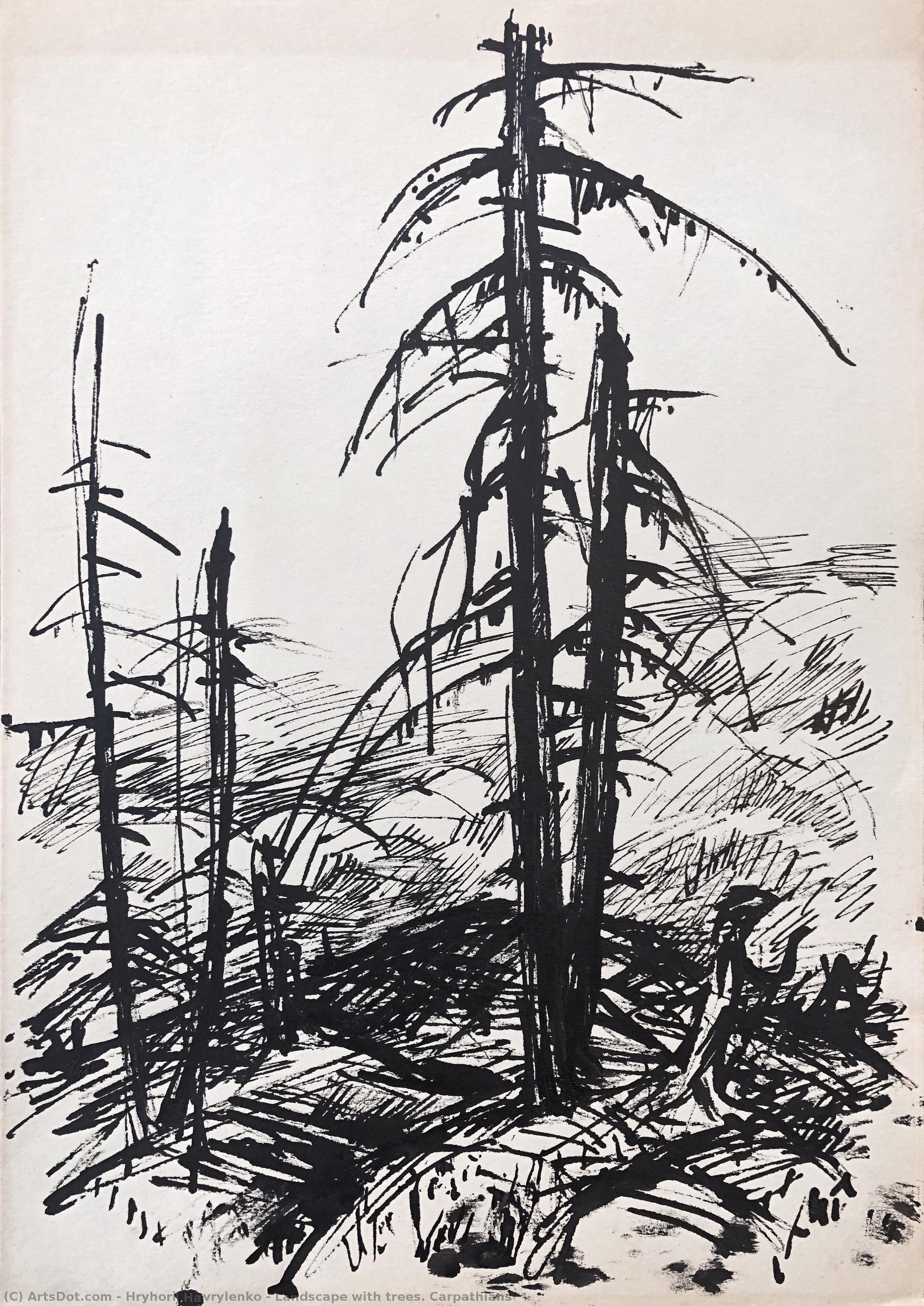 Landscape With Trees. Carpathians — Hryhorii Havrylenko